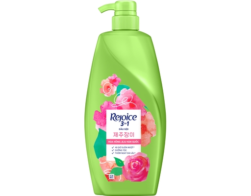 Dầu Gội Hoa Hồng Jeju Thơm Mềm Mượt 630ml Rejoice