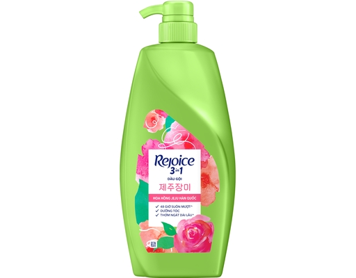 Dầu Gội Hoa Hồng Jeju Thơm Mềm Mượt 900ml Rejoice