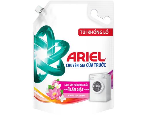 Nước Giặt Cửa Trước Bền Màu Hương Sen Và Nhài 3.7kg Ariel
