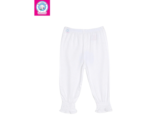 Quần Dài Dún Bèo Chất Liệu Bamboo QL0073 Cho Bé 24 Tháng Tuổi Màu Trắng HELLO BnB
