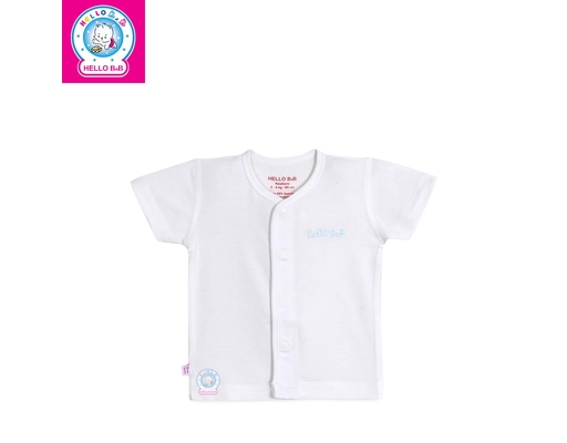 Áo Cổ Tim TN Chất Liệu Bamboo ASS0061 Cho Bé 6 Tháng Tuổi Màu Trắng HELLO BnB