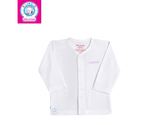 Áo Cổ Tim TD Chất Liệu Bamboo ASS0059 Cho Bé 9 Tháng Tuổi Màu Trắng HELLO BnB