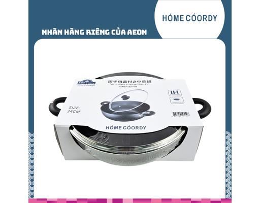Chảo Chống Dính Lòng Sâu Kèm Nắp Kính 34cm HÓME CÓORDY