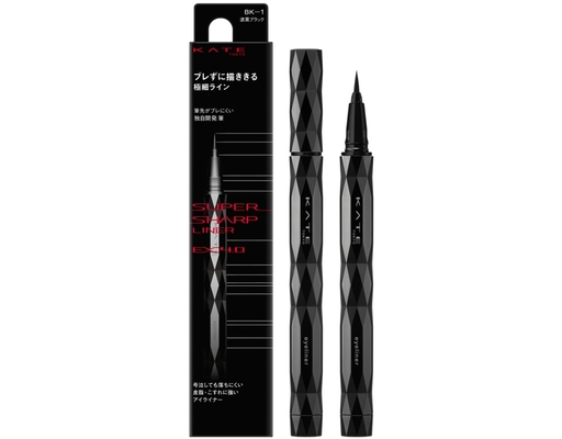 Bút Kẻ Mắt Nước Đầu Siêu Mảnh Bền Màu Chống Trôi Super Sharp Liner EX4.0 BK1 Màu Đen Tuyền 0.6ml KATE