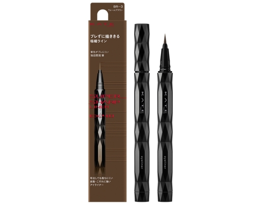 Bút Kẻ Mắt Nước Đầu Siêu Mảnh Bền Màu Chống Trôi Super Sharp Liner EX4.0 BR3 Màu Nâu Ấm 0.6ml KATE