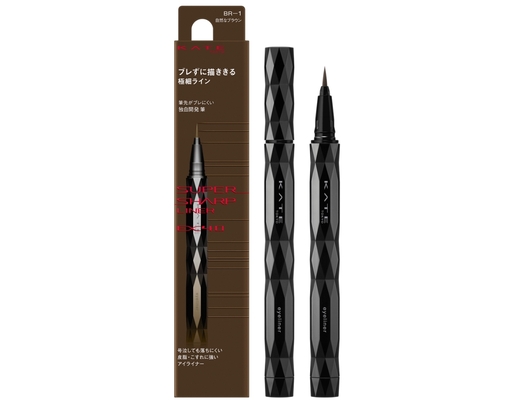 Bút Kẻ Mắt Nước Đầu Siêu Mảnh Bền Màu Chống Trôi Super Sharp Liner EX4.0 BR1 Màu Nâu Tự Nhiên 0.6ml KATE