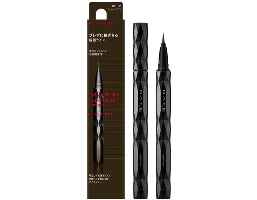 Bút Kẻ Mắt Nước Đầu Siêu Mảnh Bền Màu Chống Trôi Super Sharp Liner EX4.0 BR2 Màu Nâu Đậm 0.6ml KATE