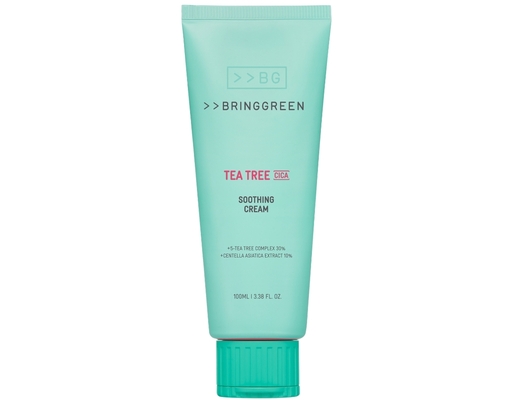 Kem Dưỡng Ẩm Làm Dịu Da Tràm Trà Rau Má Tea Tree Cica Soothing Cream Plus 100ml Bring Green