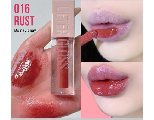 Son Bóng Lifter Gloss 5.4ml Màu #016 Rust/ Đỏ Nâu Cháy MAYBELLINE