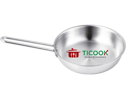 Chảo Inox 304 Ba Lớp Đáy Từ Size 16cm Ticook