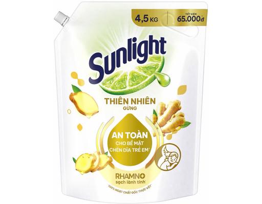 Nước Rửa Chén Thiên Nhiên Hương Gừng Túi 4.5kg Sunlight