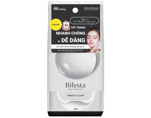 Khăn Tẩy Trang Sạch Sâu Perfect Clear 46 Tờ Bifesta