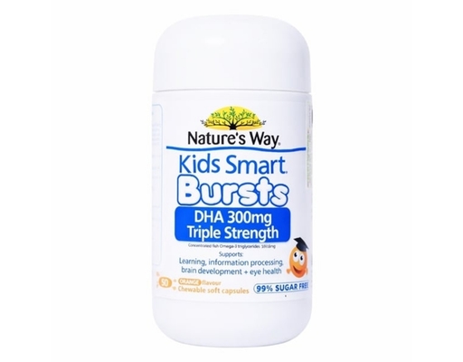 Thực Phẩm Bảo Vệ Sức Khỏe Bổ Sung DHA, Hỗ Trợ Tốt Cho Não Bộ Và Mắt Kids Smart Bursts DHA 50 Viên Nature's Way