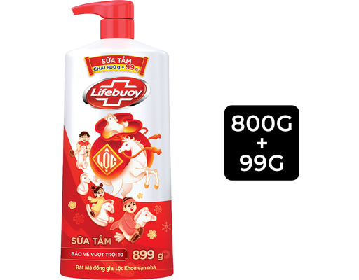 Sữa Tắm Bảo Vệ Vượt Trội 10 Diệt Khuẩn 800g Lifebuoy