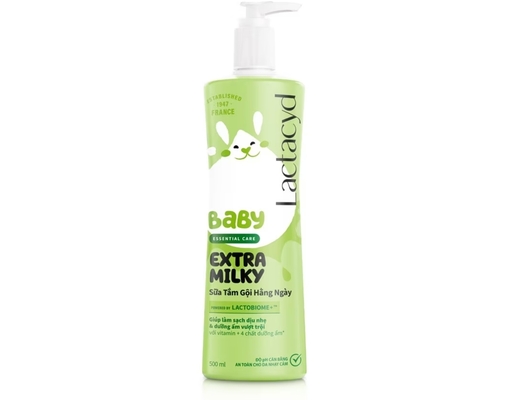 Sữa Tắm Gội Trẻ Em Baby Extra Milky 500ml Lactacyd