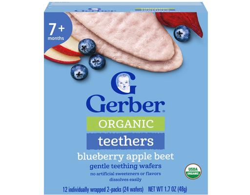 Bánh Gạo Organic Vị Việt Quất, Táo Và Củ Cải Đỏ 48g Gerber
