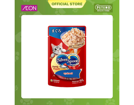 Pate Thạch Cho Mèo Từ 6 Tháng Tuổi Vị Cá Ngừ 60g Silver Spoon