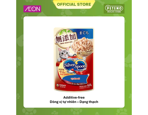 Pate Thạch Vị Tự Nhiên Cho Mèo Từ 6 Tháng Tuổi Vị Cá Ngừ 60g Silver Spoon