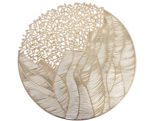 Tấm Lót Bàn Ăn Họa Tiết Lá Cây Hình Tròn 38cm Lâm Hà