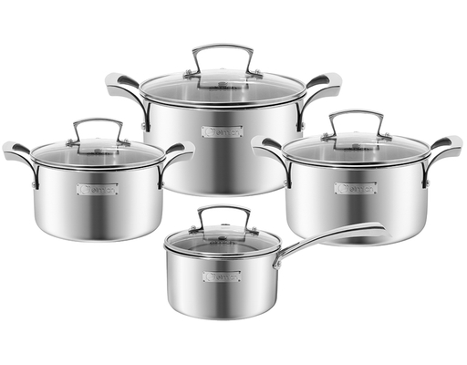 Bộ Nồi Inox Liền Khối EL3100 Size 18,20,24cm Và Quánh 16cm Elmich