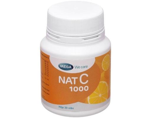 Thực Phẩm Bảo Vệ Sức Khỏe Viên Uống Bổ Sung Nat C Tăng Sức Đề Kháng 30 Viên MEGA We care