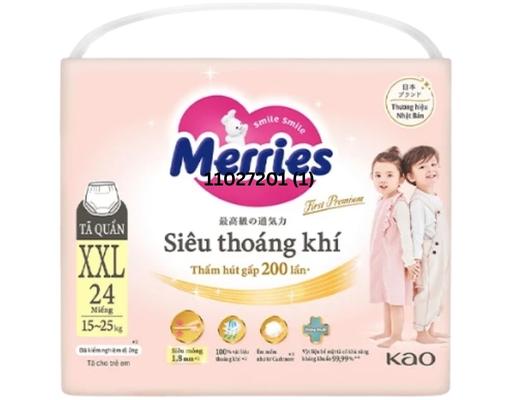 Tã Quần First Premium Siêu Thoáng Khí XXL24 Cho Trẻ Từ 15-25kg 24 Miếng Merries