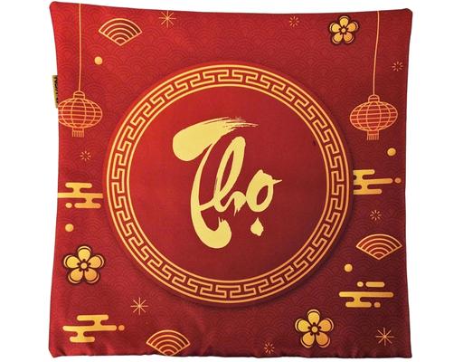 Vỏ Gối Tựa Vải Bố 45x45cm Họa Tiết Thọ Kenhome