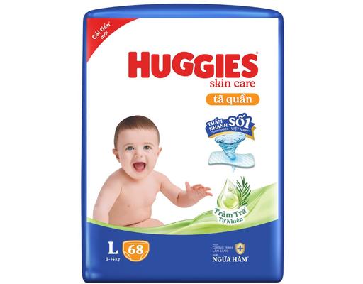 Tã Quần Skin Care Super L68 Cho Bé 9-14kg 68 Miếng Huggies
