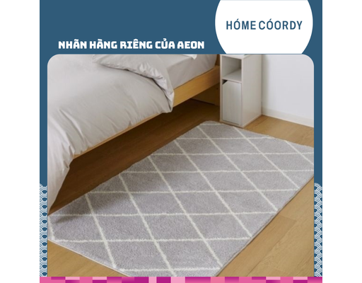 Thảm Trải Sàn Mềm Mại Shaggy 90x180cm Màu Xám HÓME CÓORDY