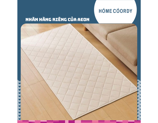 Thảm Trải Sàn Chần Bông 90x180cm Màu Be HÓME CÓORDY