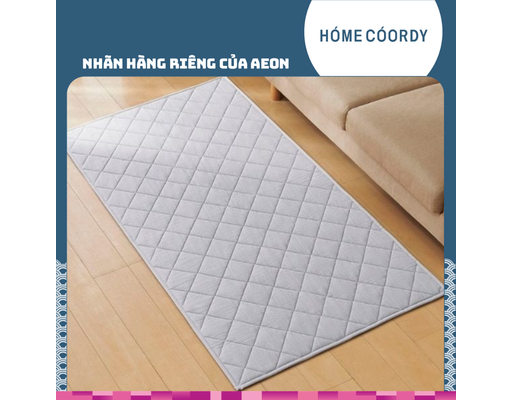 Thảm Trải Sàn Chần Bông 90x180cm Màu Xám HÓME CÓORDY