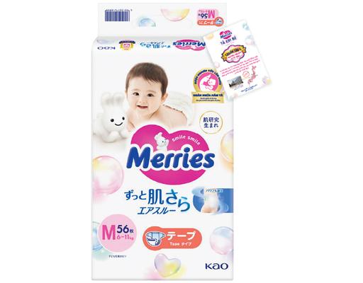 Tã Dán Size M Cho Bé 6 - 11kg 56 Miếng Merries