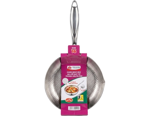 Chảo Inox 304 Ba Lớp Đáy Từ SH Lite Pro 16cm Ticook