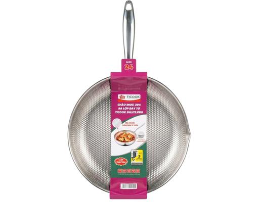 Chảo Inox 304 Ba Lớp Đáy Từ SH Lite Pro 24cm Ticook