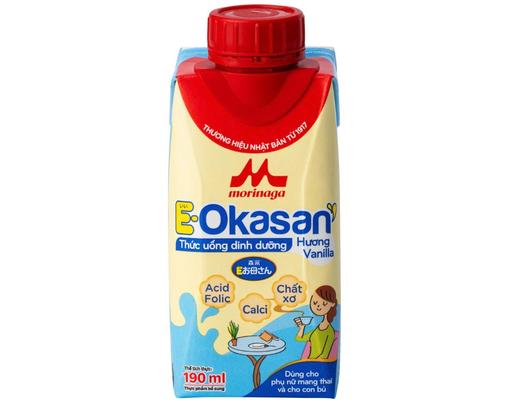 Thực Phẩm Bổ Sung Cho Mẹ Bầu & Mẹ Sau Sinh E-Okasan Hương Vanilla 190ml Morinaga