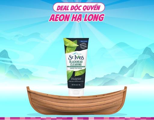 Sữa Rửa Mặt Tẩy Da Chết Sạch Mụn Đầu Đen Trà Xanh 170g St.Ives