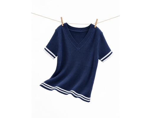 Áo Dệt Kim Nữ Cổ Tim Viền Lai KT AW26-08 KTC BY KHANH TRAM