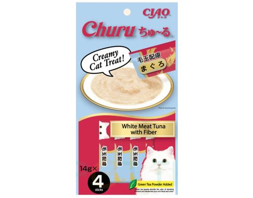 Gói 4 Thanh Súp Thưởng Cho Mèo Trưởng Thành Vị Cá Ngừ Trắng & Chất Xơ 14g CIAO