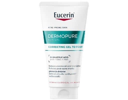 Gel Rửa Mặt Giảm Mụn Và Thâm Mụn Dermopure Clinical Correcting Gel To Foam 2% Sacilyd Acid 75ml Eucerin