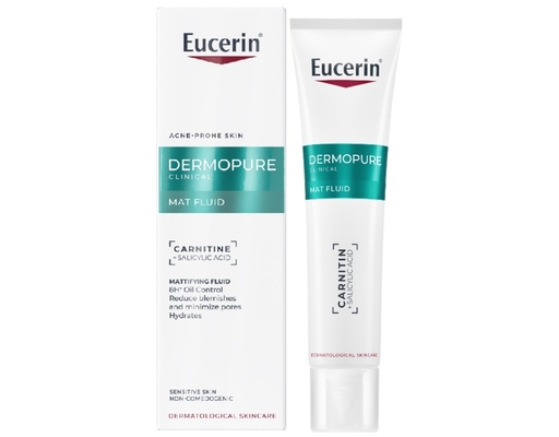 Kem Dưỡng Ẩm Hỗ Trợ Kiểm Soát Nhờn Dermopure Clinical Mat Fluid 40ml Eucerin