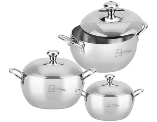 Bộ 3 Nồi Táo Inox 3 Lớp 18-20-24cm Fivestar