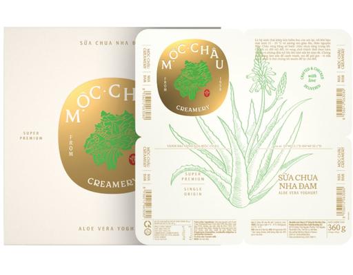Lốc 4 Hộp Sữa Chua Nha Đam Creamery 90g Mộc Châu