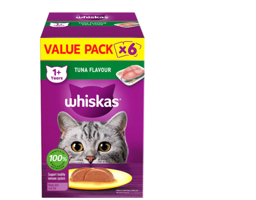 Hộp 6 Gói Pate Cho Mèo Trưởng Thành Vị Cá Ngừ 80g Whiskas
