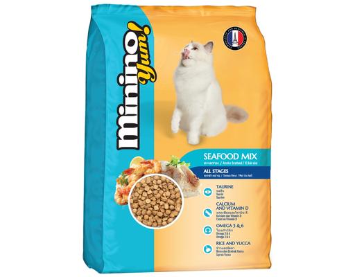 Thức Ăn Dạng Hạt Cho Mèo Mọi Lứa Tuổi Vị Hải Sản, Gói Nhỏ Tiện Lợi 350g Minino Yum
