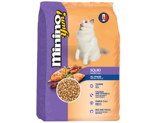 Thức Ăn Dạng Hạt Cho Mèo Mọi Lứa Tuổi Vị Mực, Thơm Ngon Hấp Dẫn 1.5kg Minino Yum