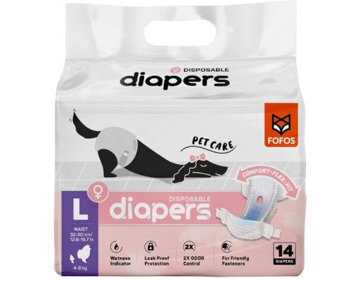 Tã Lót Cho Chó Giống Cái Size L 14 Miếng FOFOS
