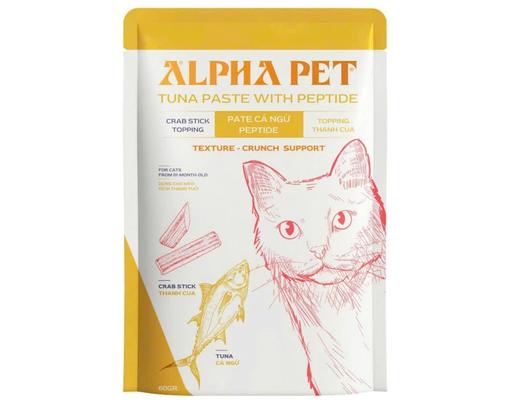 Pate Cho Mèo Topping Thanh Cua 60g Alpha Pet