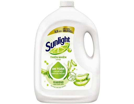 Nước Rửa Chén Bát Thiên Nhiên Lô Hội 3.5kg Sunlight