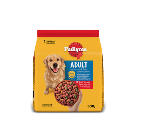 Thức Ăn Cho Chó Trưởng Thành Vị Bò & Rau Củ - 500g Pedigree