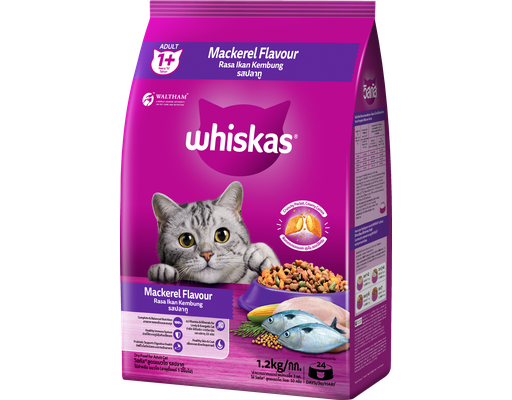 Thức Ăn Dạng Hạt Cho Mèo Vị Cá Thu 1.2kg Whiskas